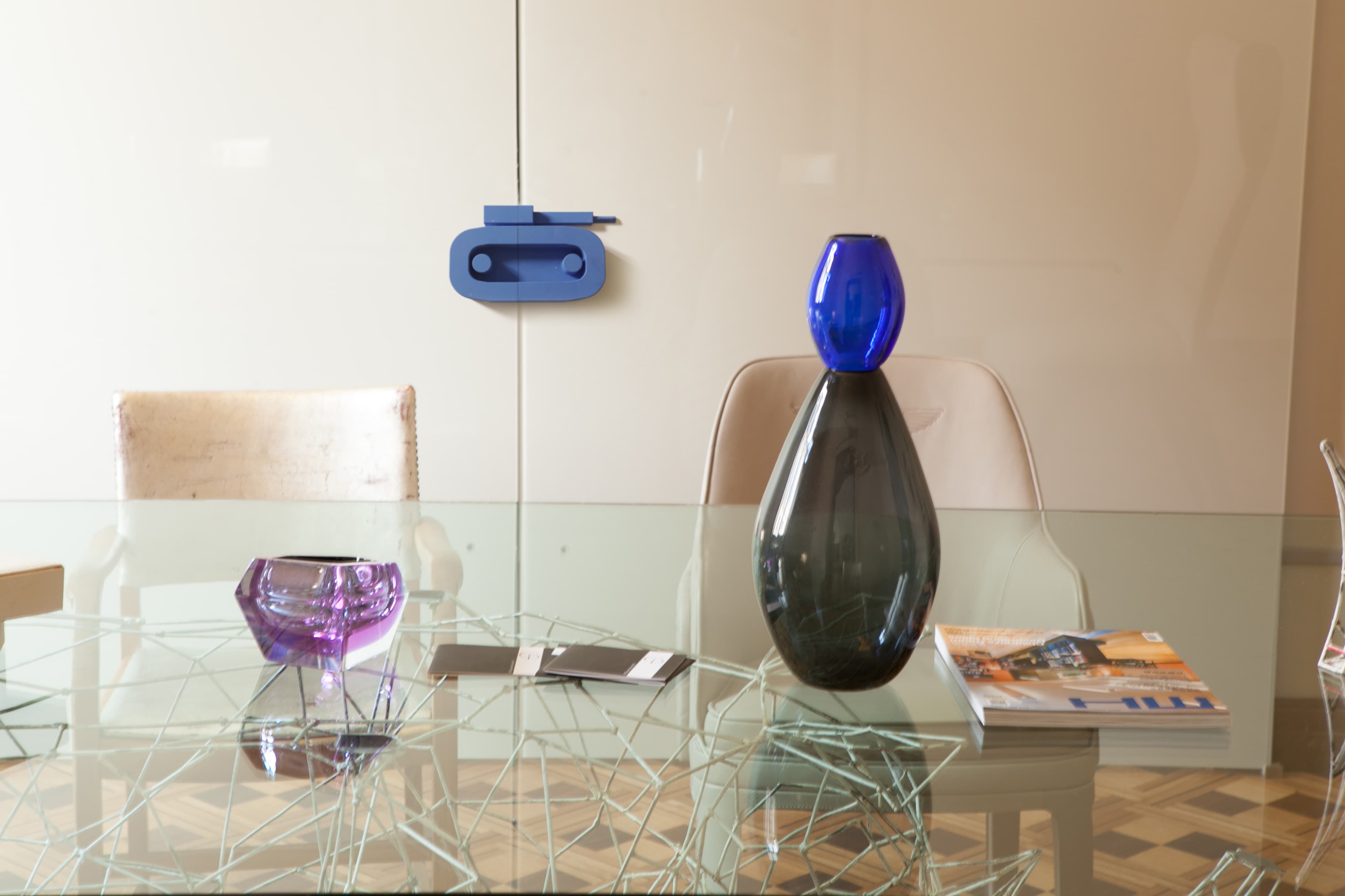 Vasi in vetro di Murano, portale in vetro e maniglia di design custom